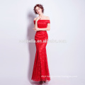 China Suzhou Manufacturer best selling Cap Sleeve Red Long Mermaid Evening Dresses